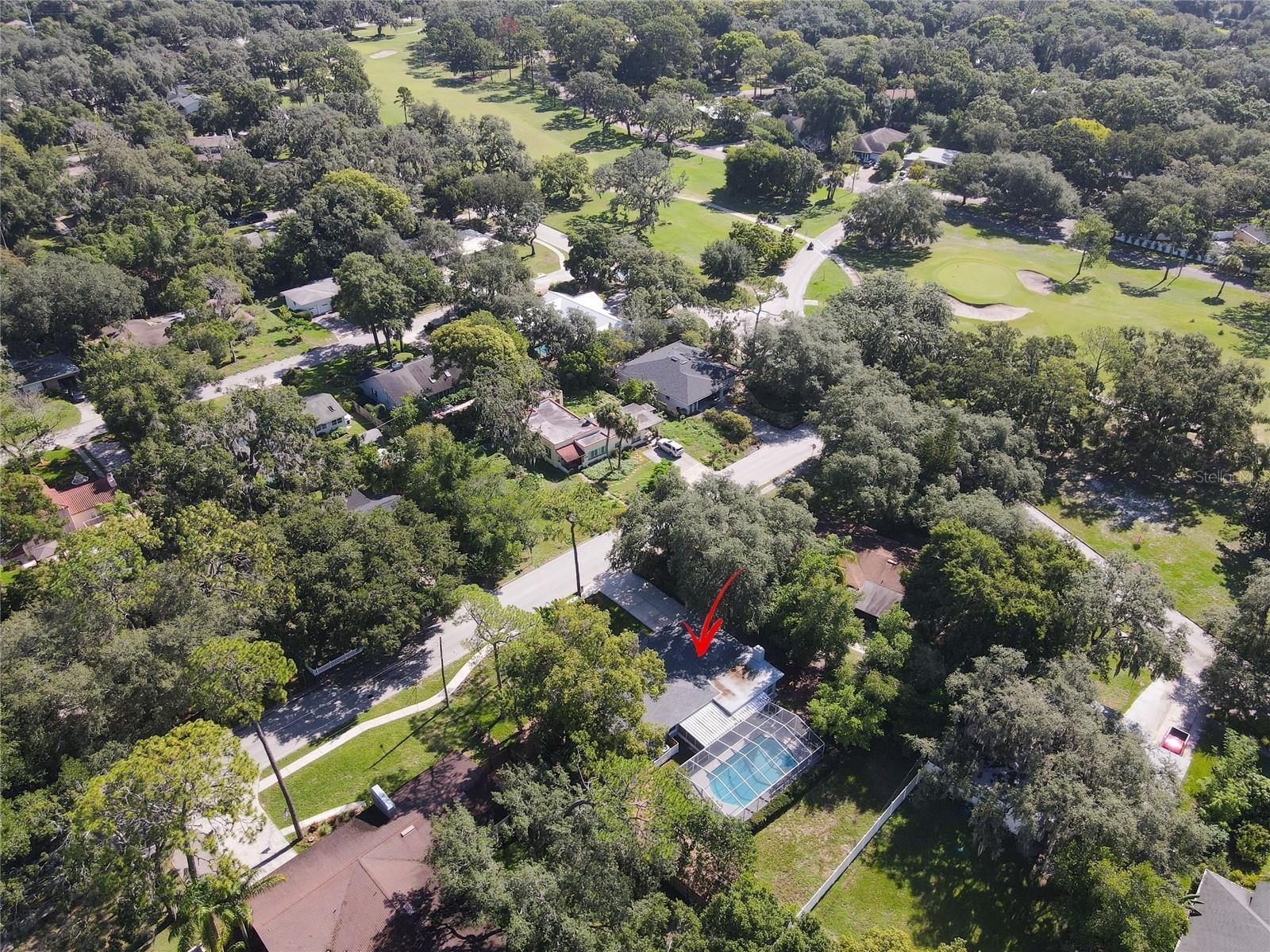 Beautiful Temple Terrace with its tree-lined streets and sidewalks