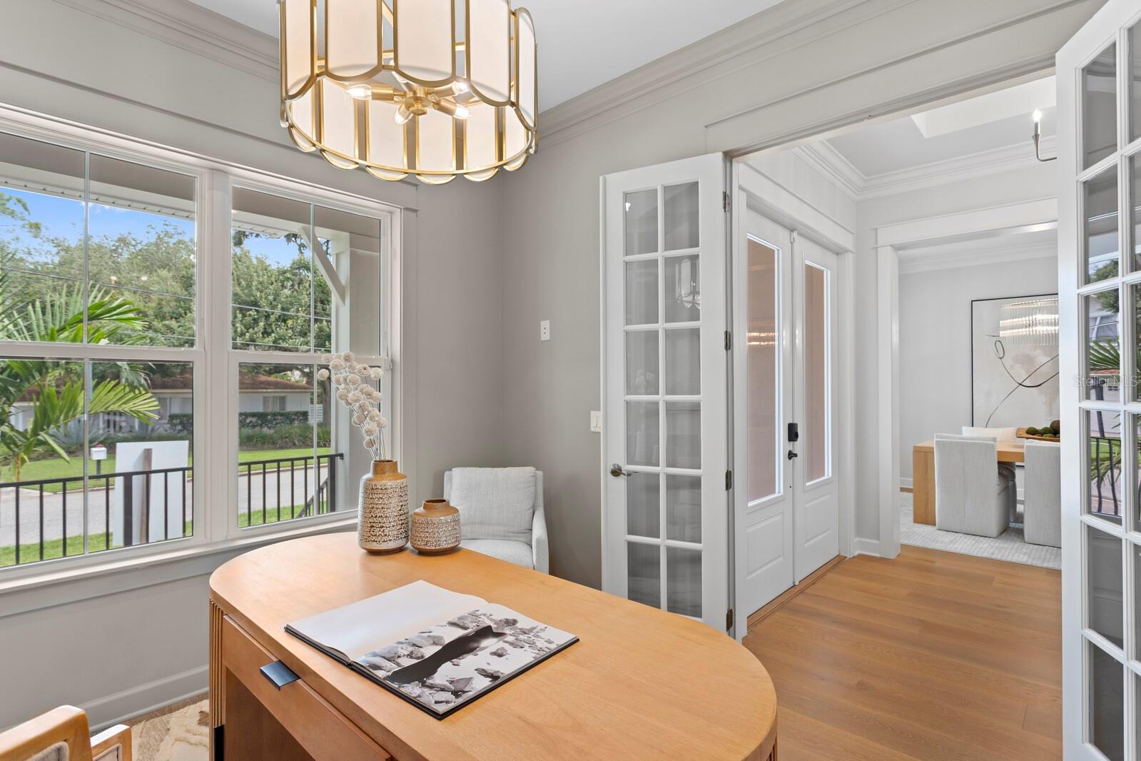 office overlooking entryway