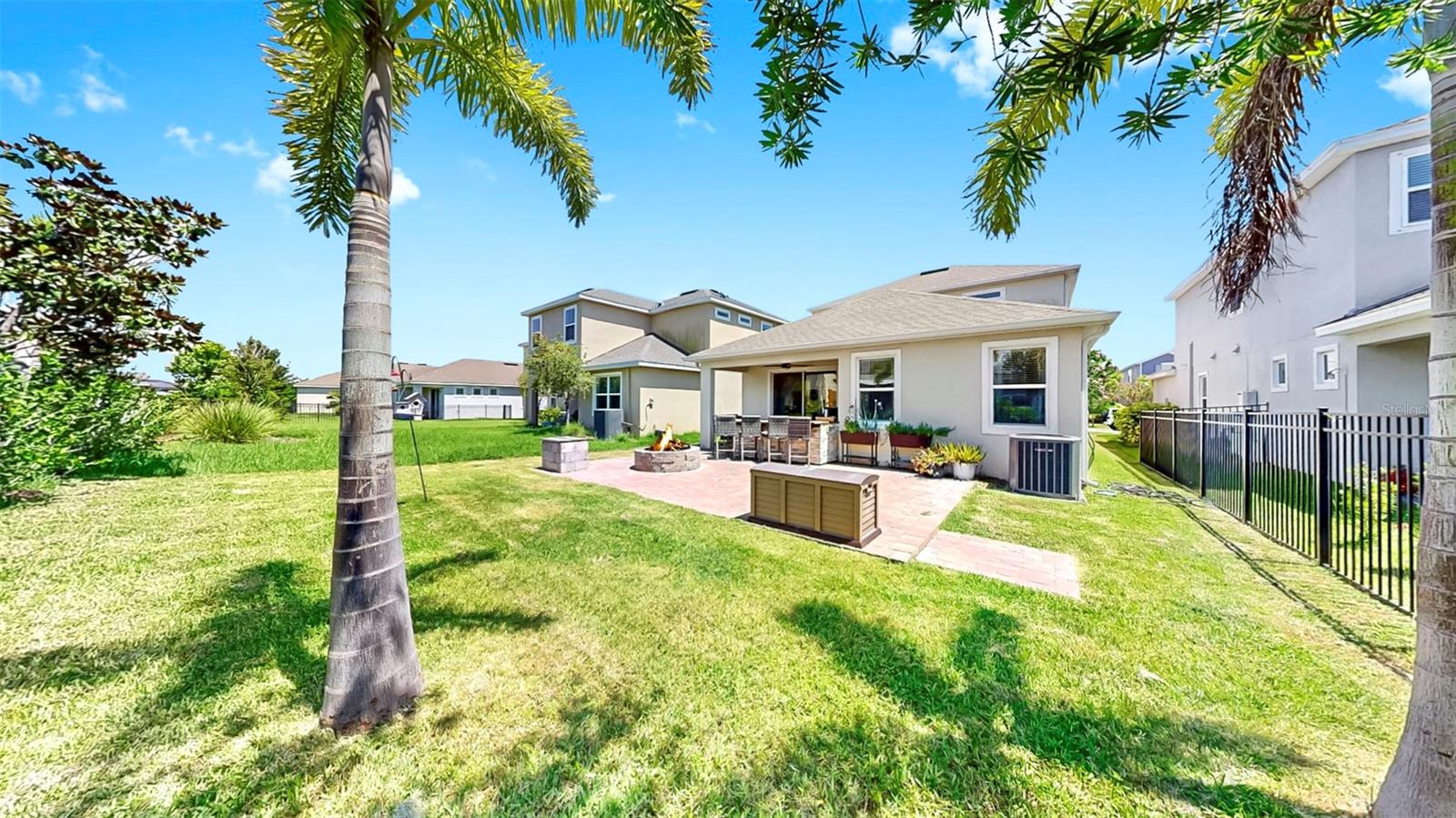 Rear Patio creates an oasis to relax
