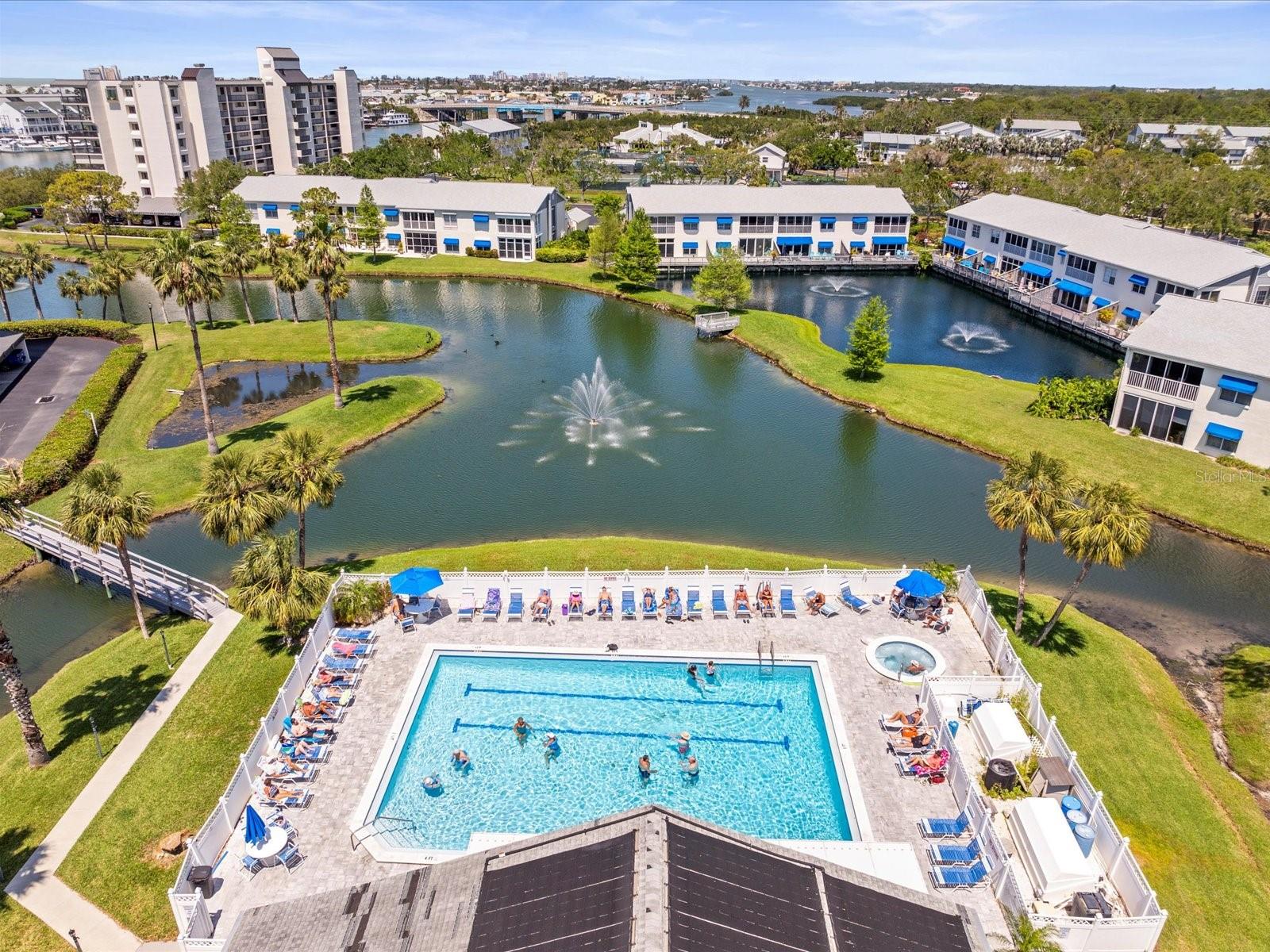 Unit is located just steps from the heated pool! and fitness center