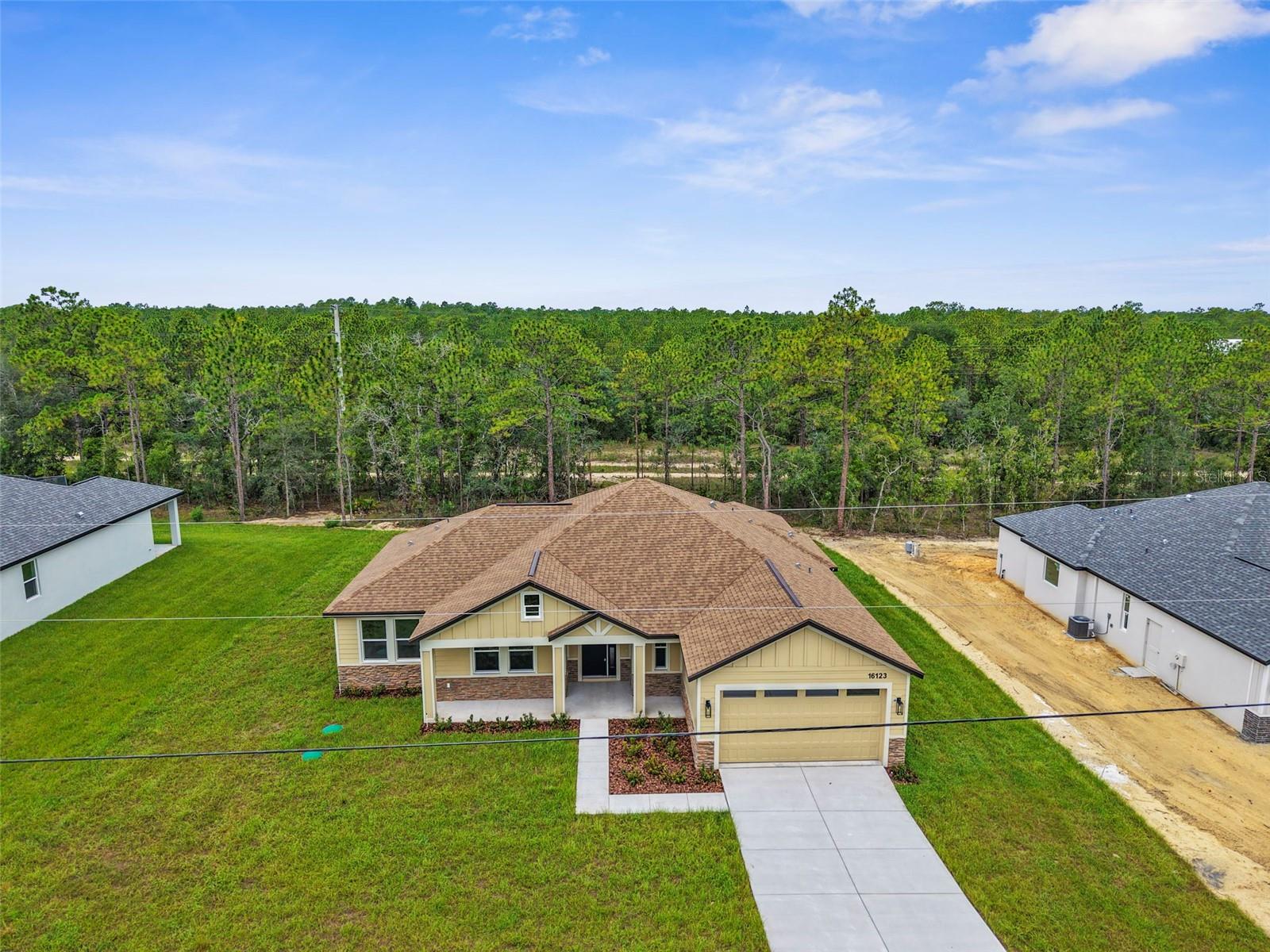 The lot goes way past the trees. Trees left for added privacy!