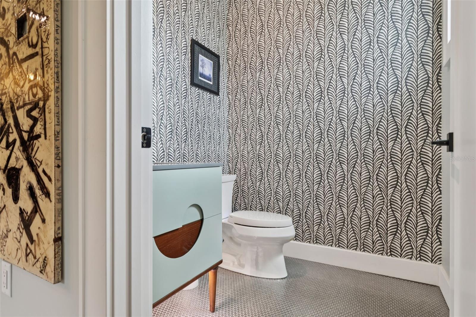 powder room off loft
