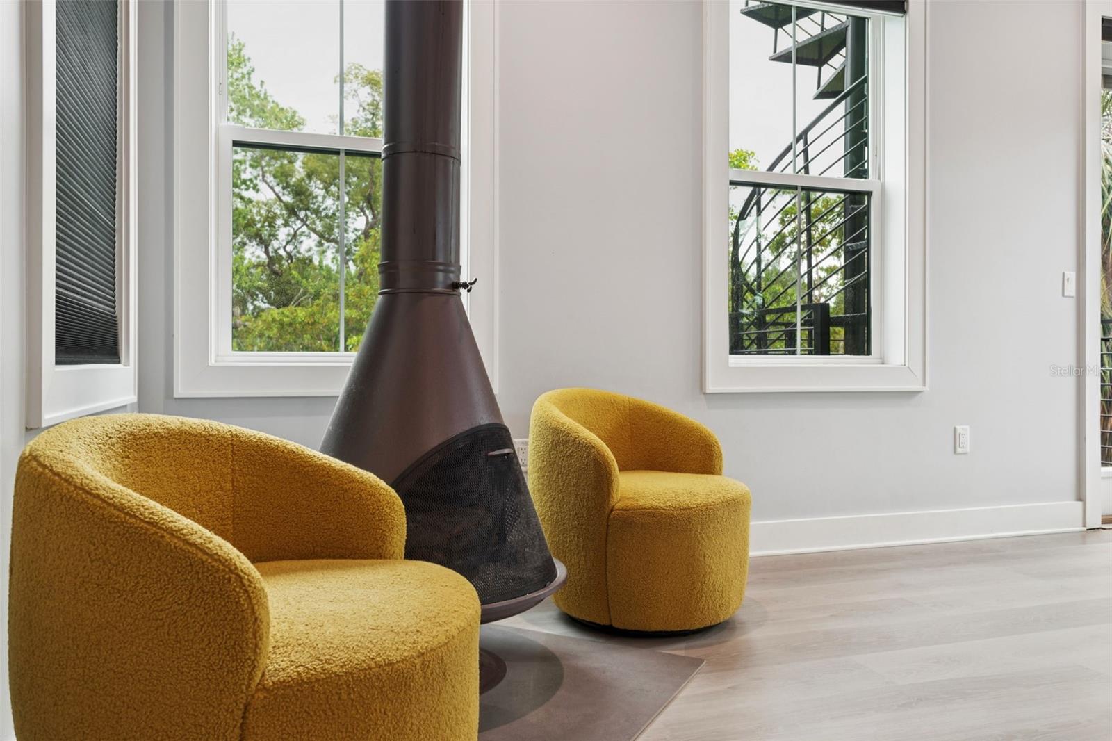 fireplace in primary