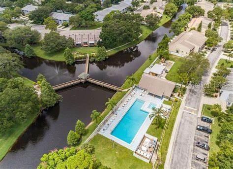 Lake Forest Condo pool/clubhouse & bridged estuary walkway