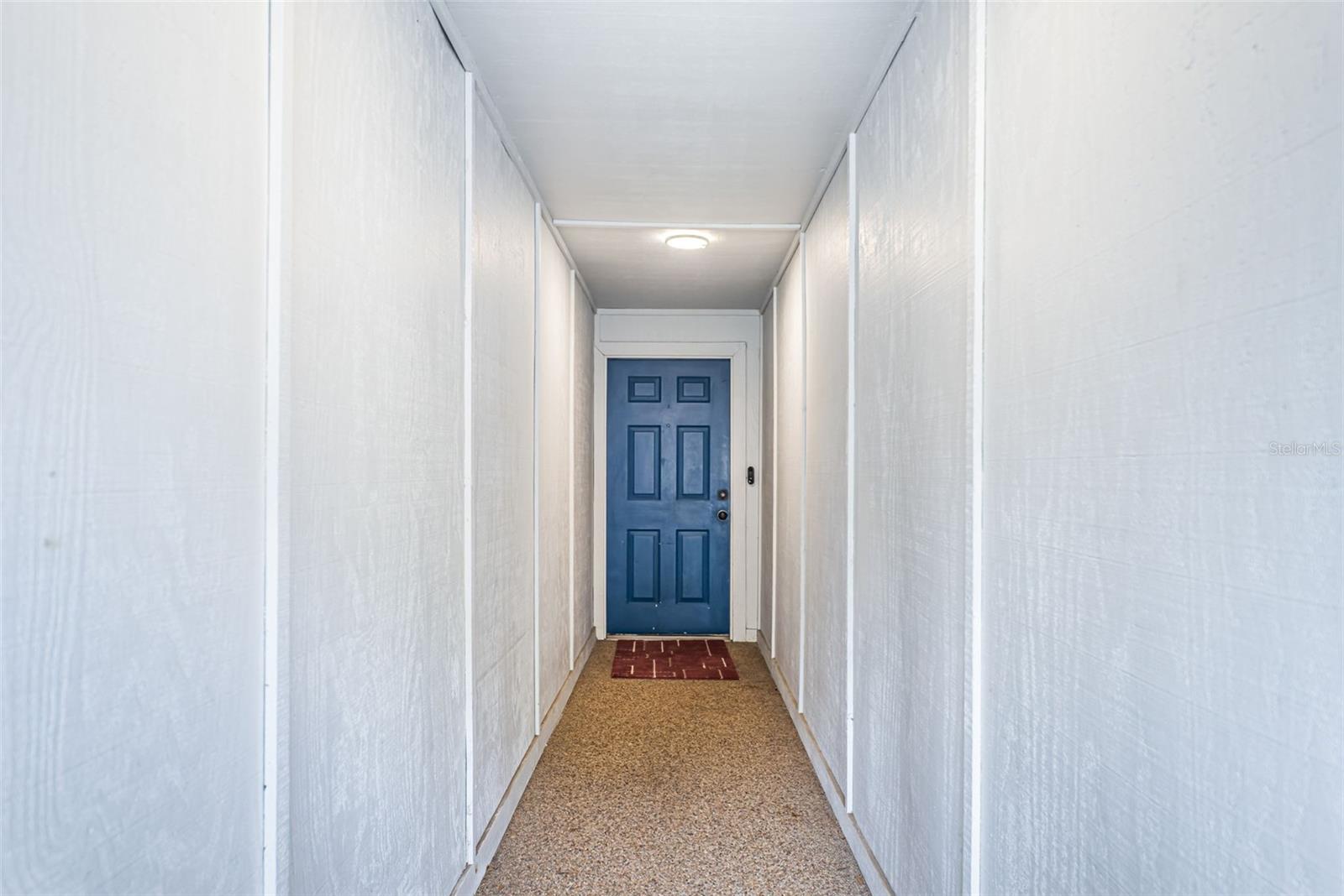 Breeze way to front door