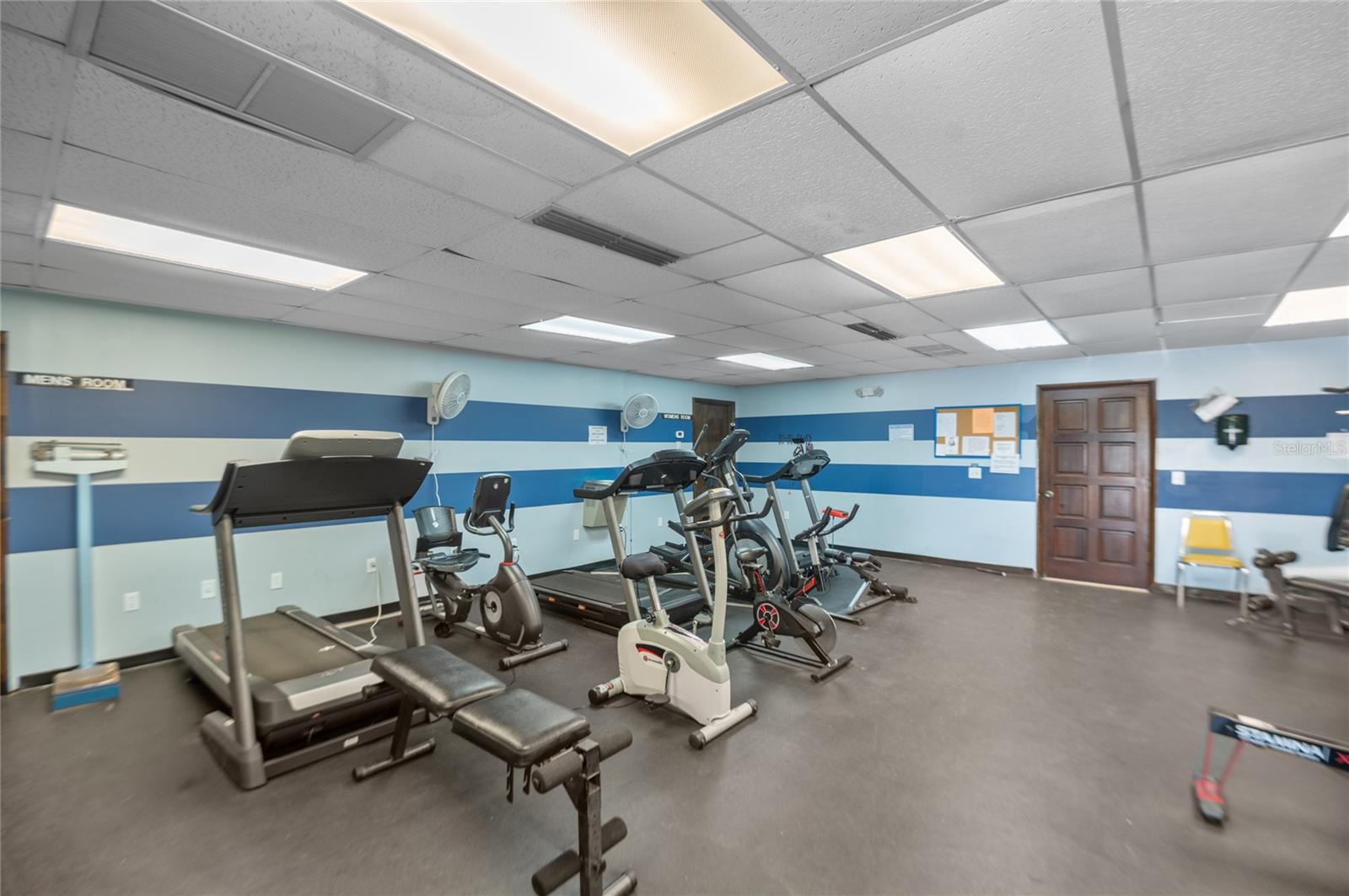 Health Room with fitness center and locker rooms