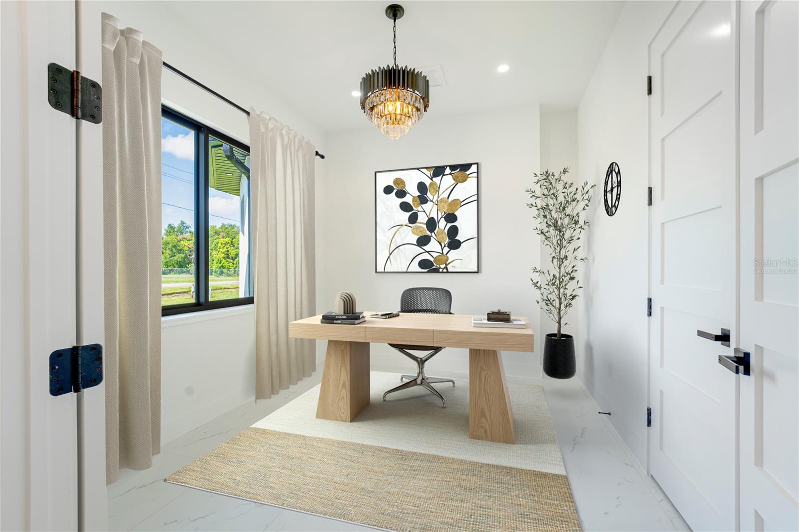 Den/Office Virtually Staged