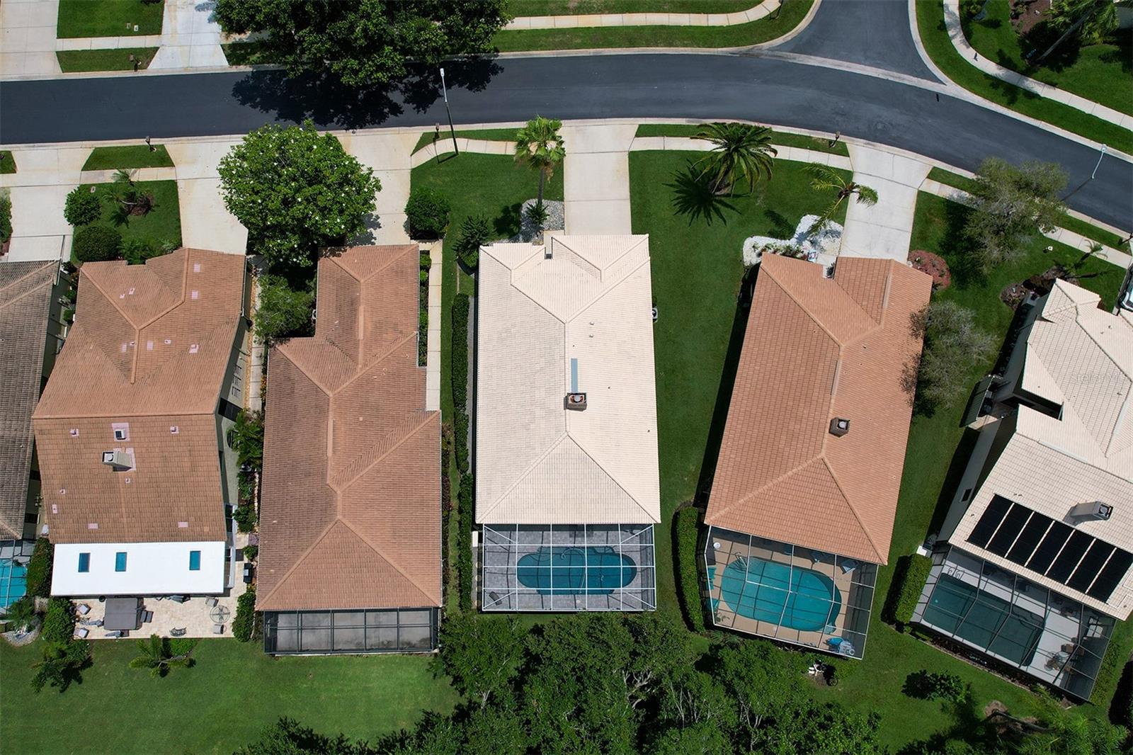 Overhead view of rhe residence