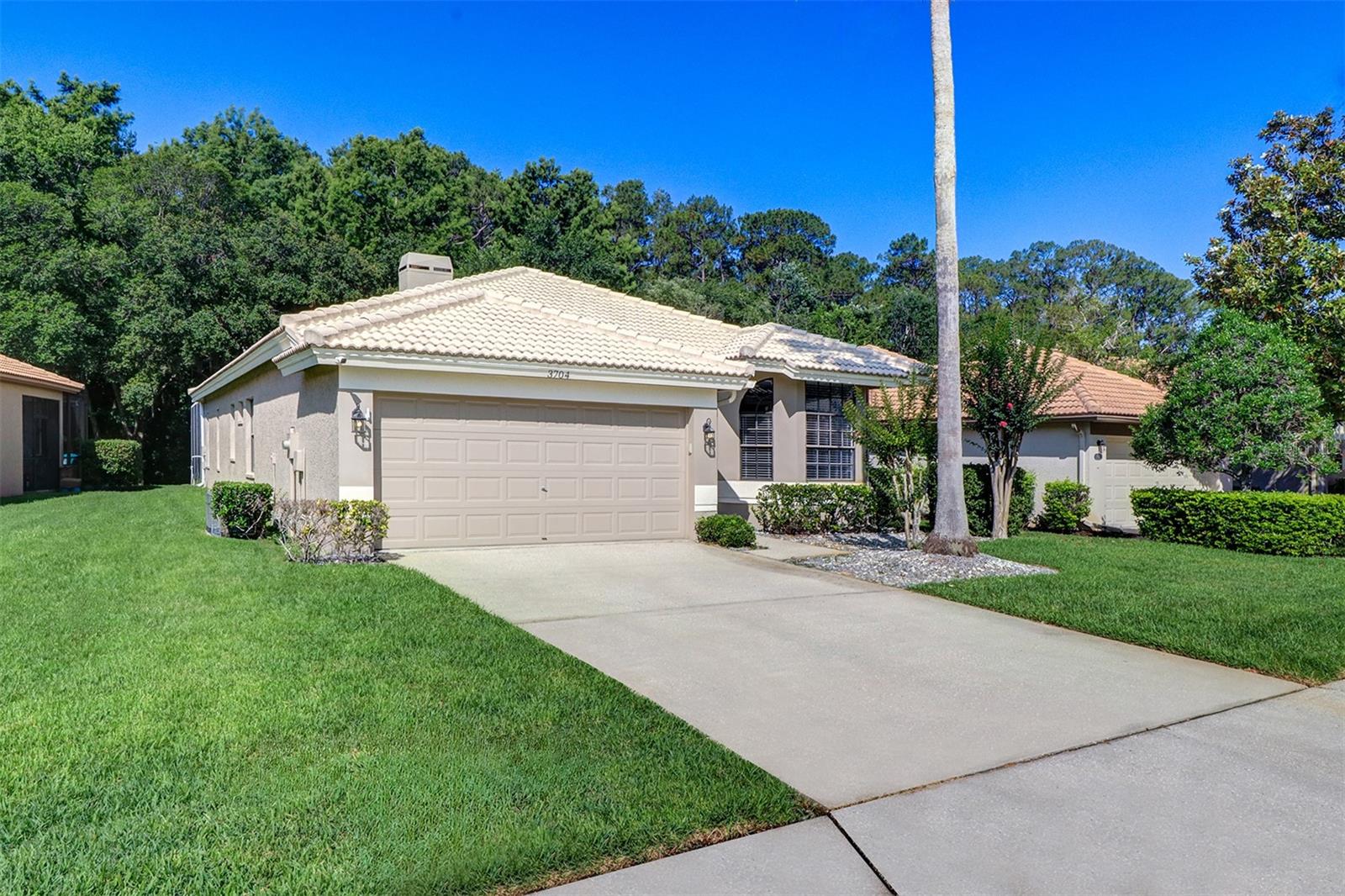 Side angle of residence from the garage side down the side lot line to conservation area in the rear