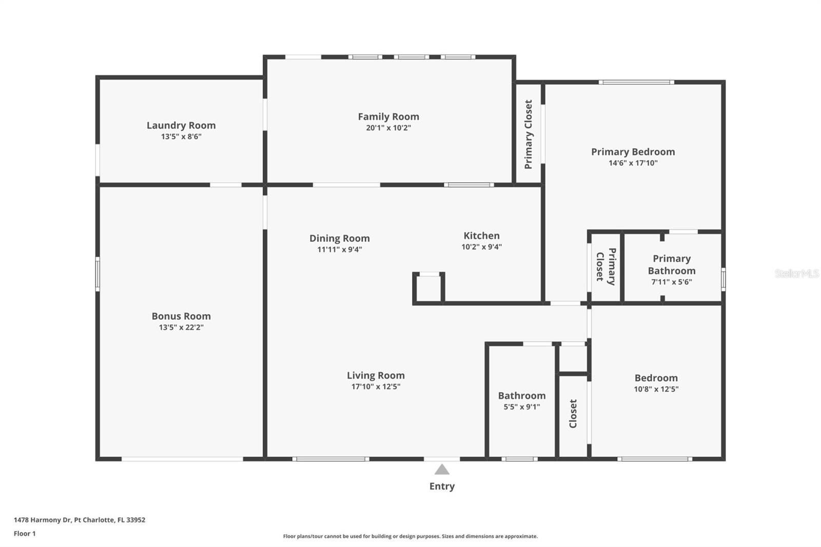 1478 HARMONY DR, PORT CHARLOTTE, FL, 33952