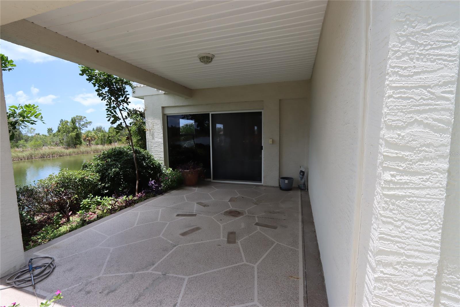 Covered patio ground level