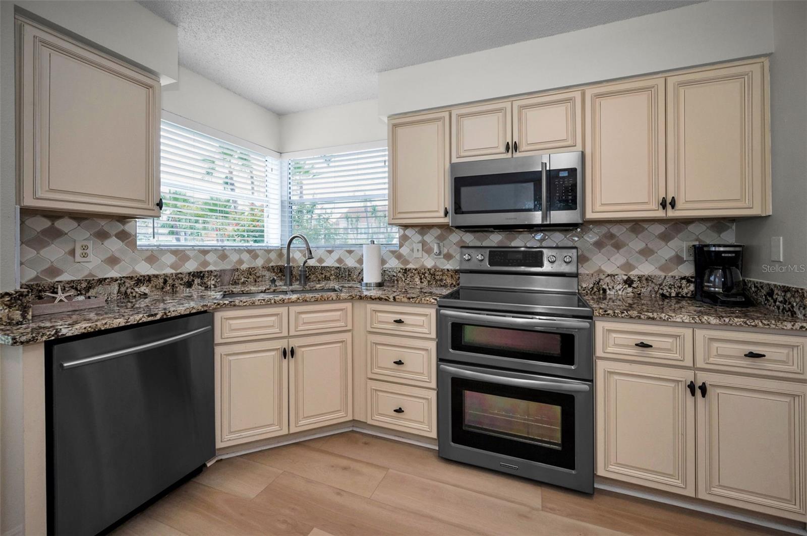 Bright kitchen with lots of light.  A window over the sink is a MUST!