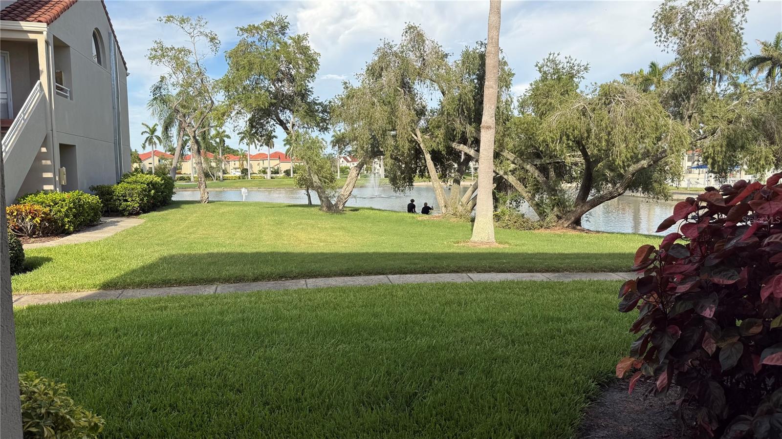 view from the balcony….a peaceful place to watch little fishermen!