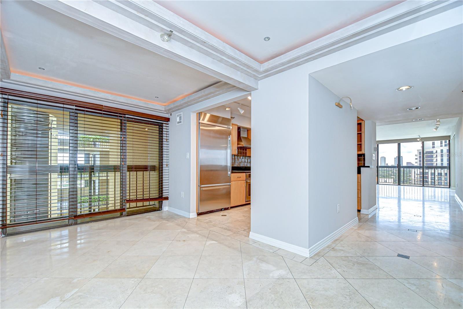 Bright, welcoming dining space with timeless finishes!