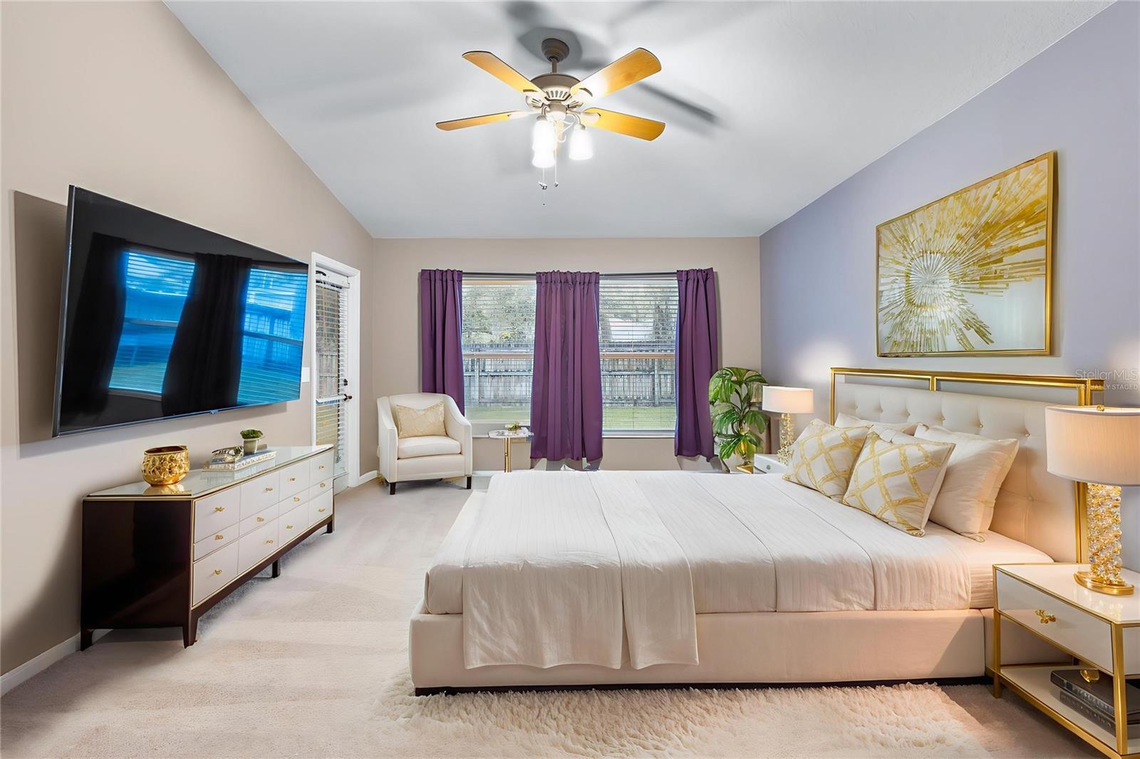 Virtually Staged Primary Bedroom
