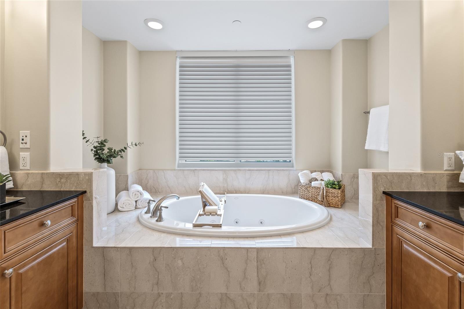 Unwind in the soaking tub.