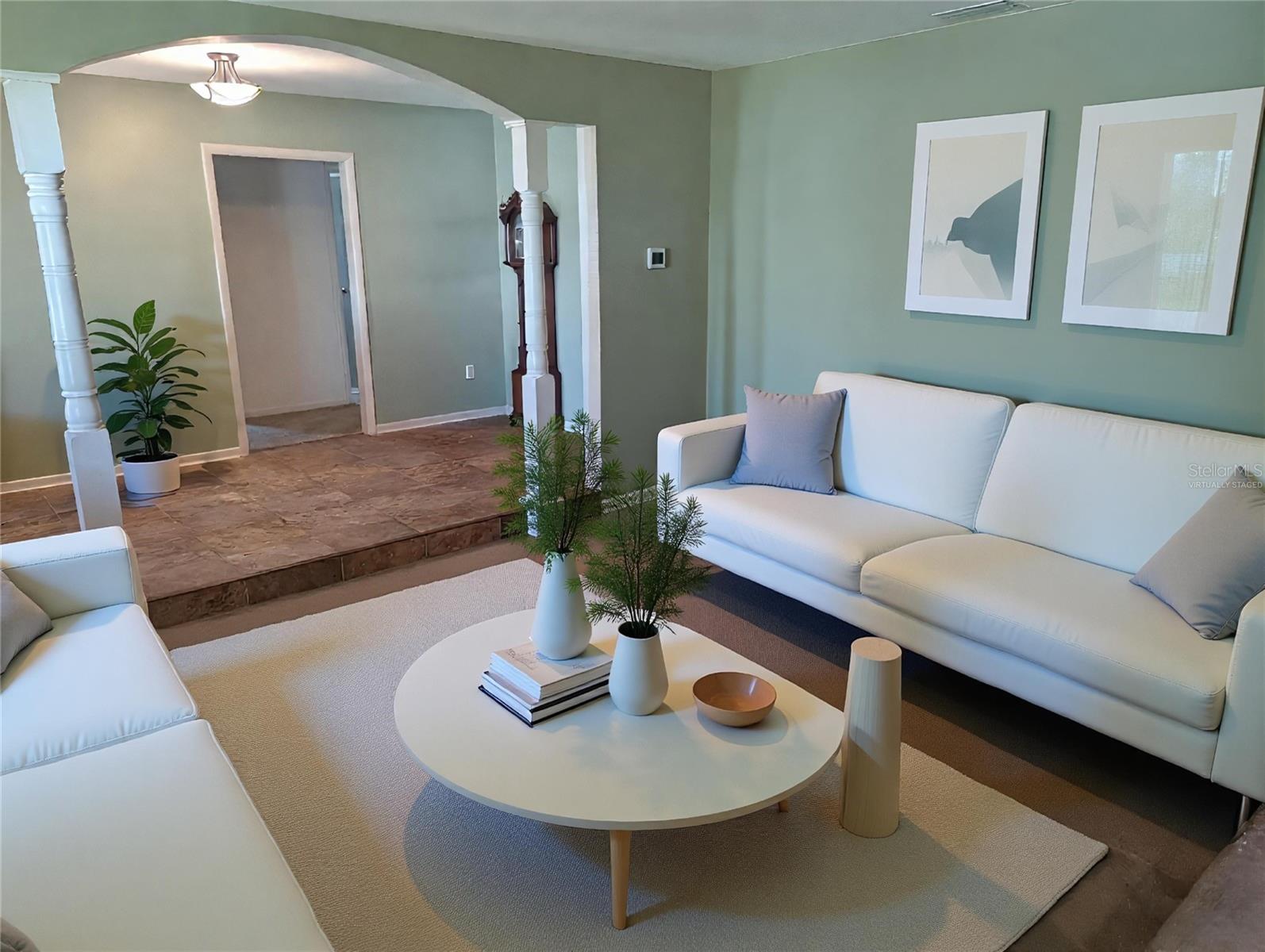 Living Room Virtually Staged