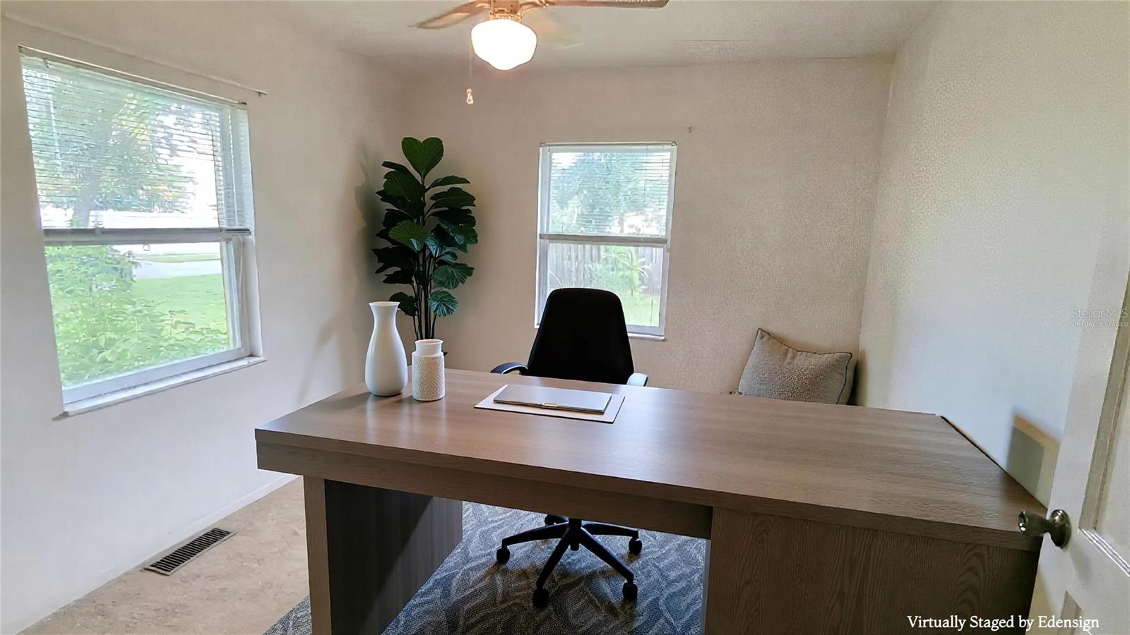 Bedroom 2 Virtually staged as office