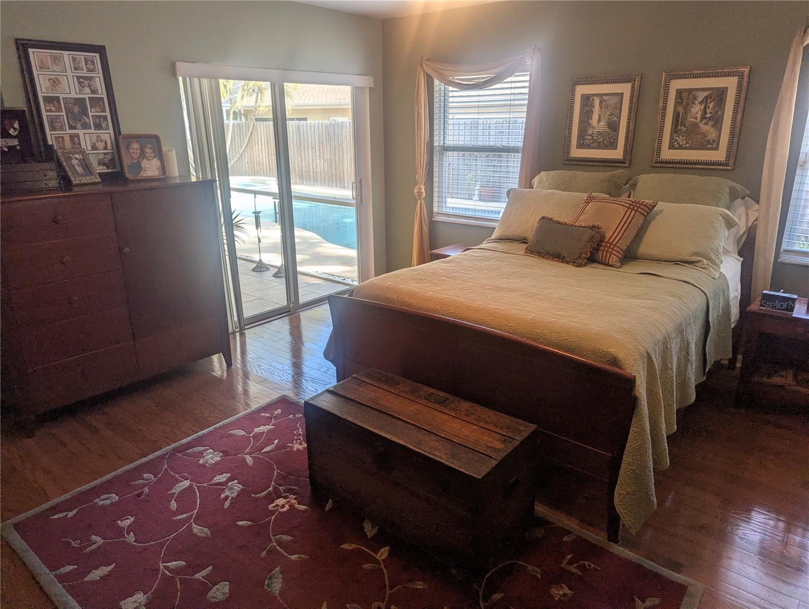 Master Bedroom sliding doors to Patio