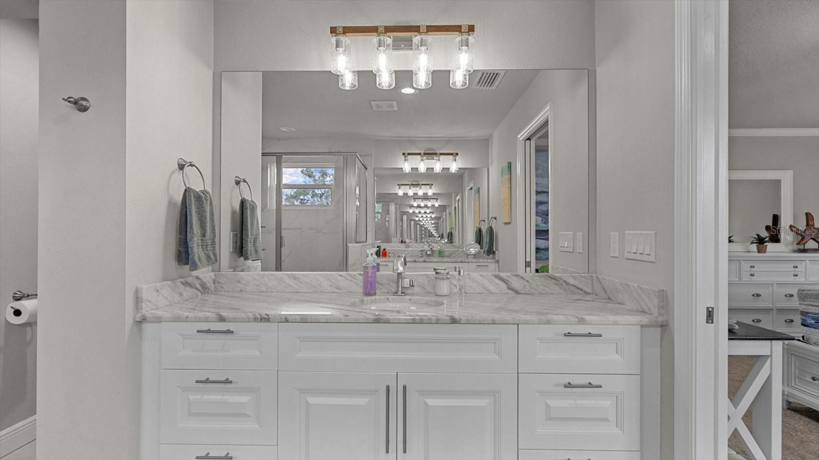 split vanities in the primary bath