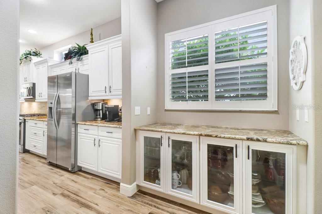 Dry Bar off of Kitchen, in Dining Room
