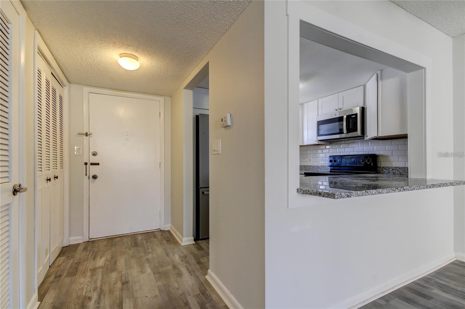 Entry and kitchen