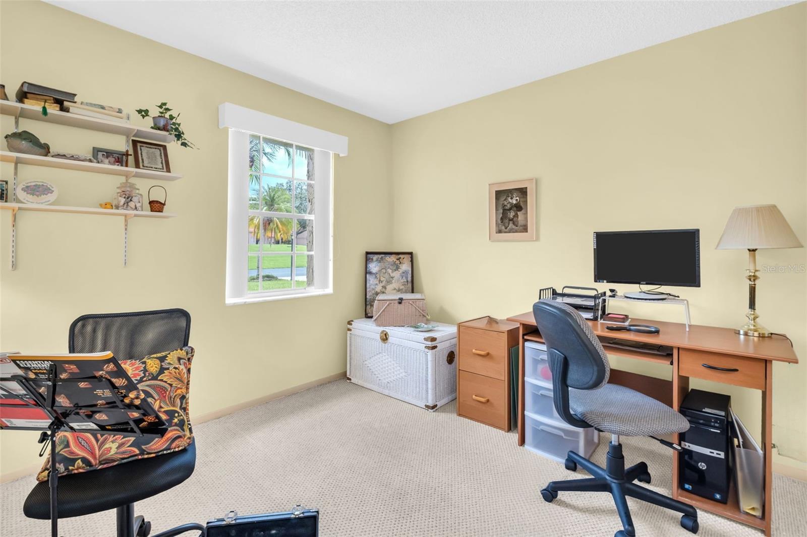 Big enough for a queen or makes a perfect office/craft room~