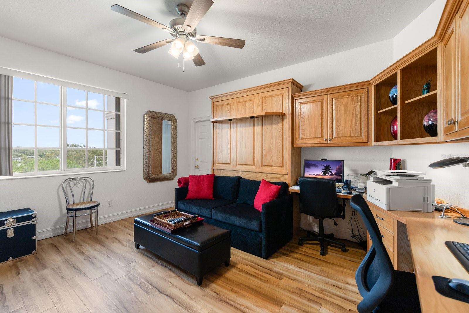 2nd Bedroom with Pull Down Bed and Built in Desk