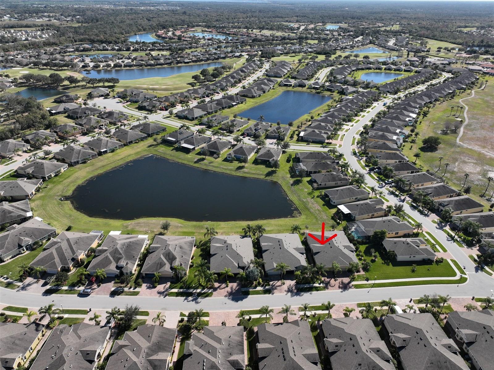 Ariel View of Verona.  Renaissance Golf Course is to the far right.