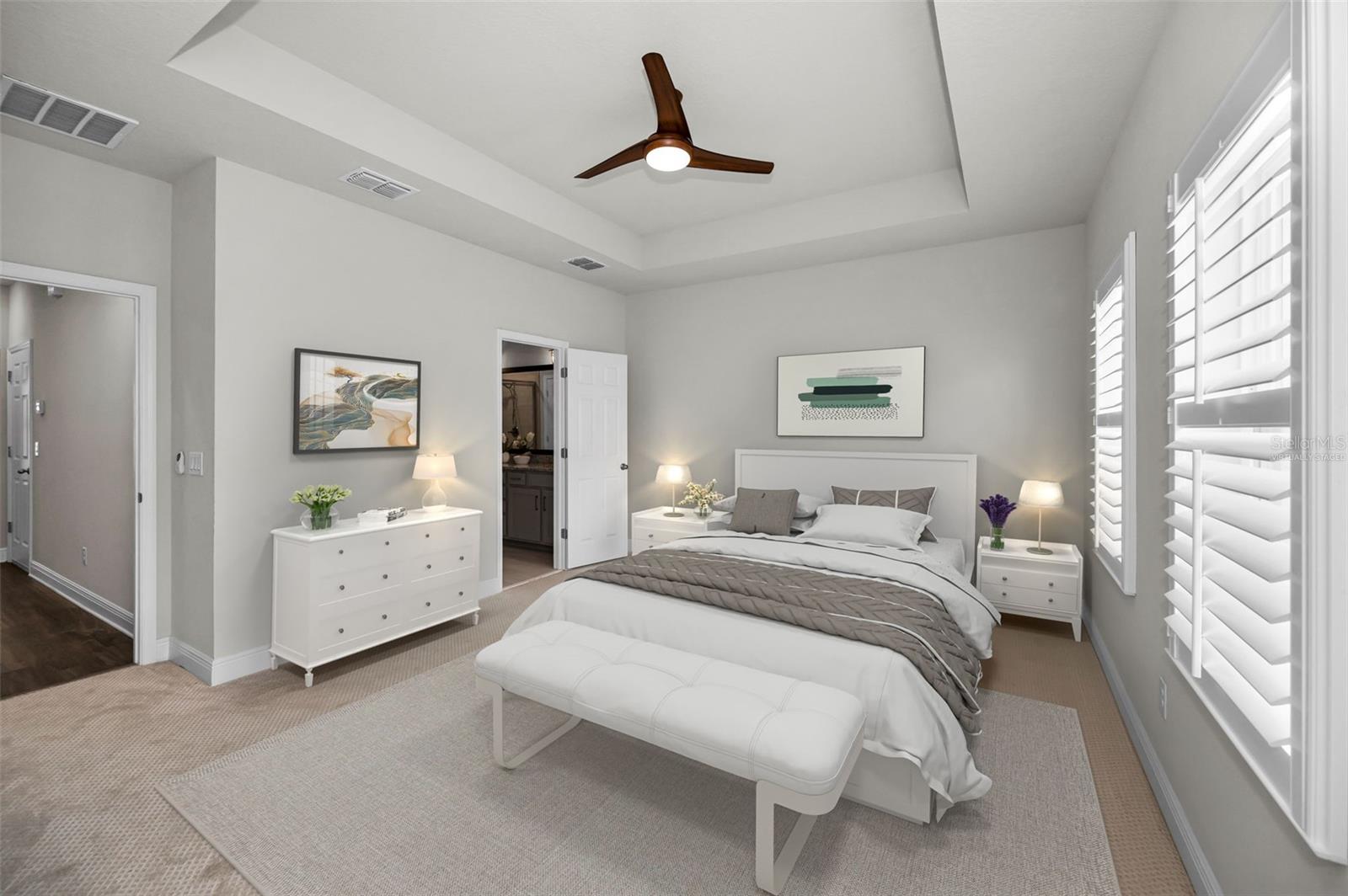 Primary Bedroom Suite - Virtually Staged