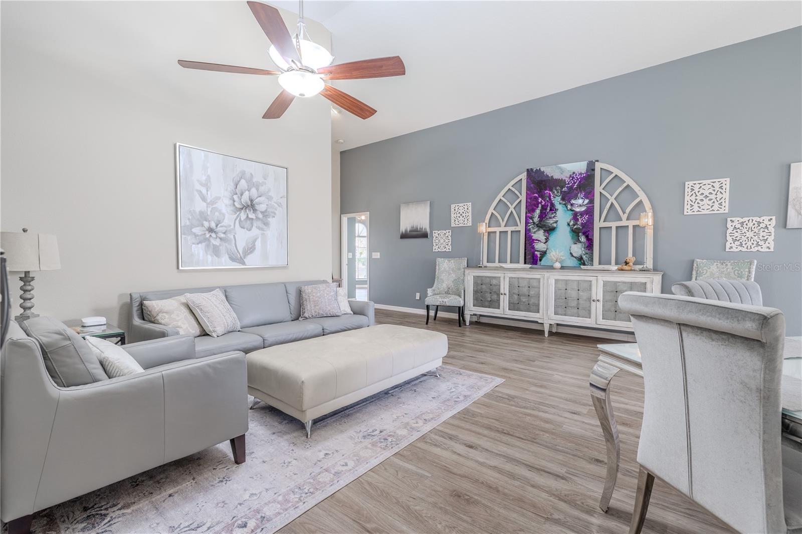 The living room is spacious and inviting.
