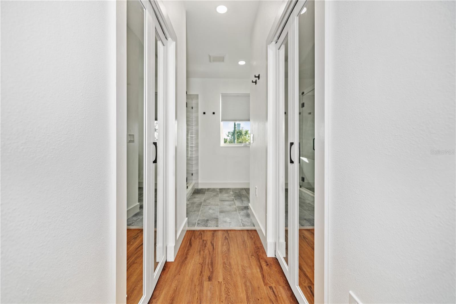 MIRRORED WALK IN CLOSET - RIGHT AND LEFT