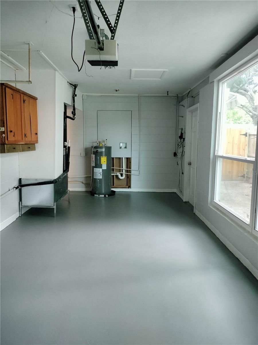 Freshly painted garage