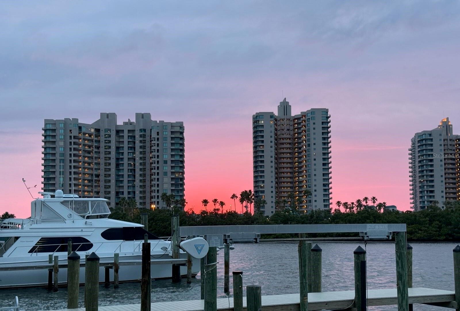 Sunset view from the dock