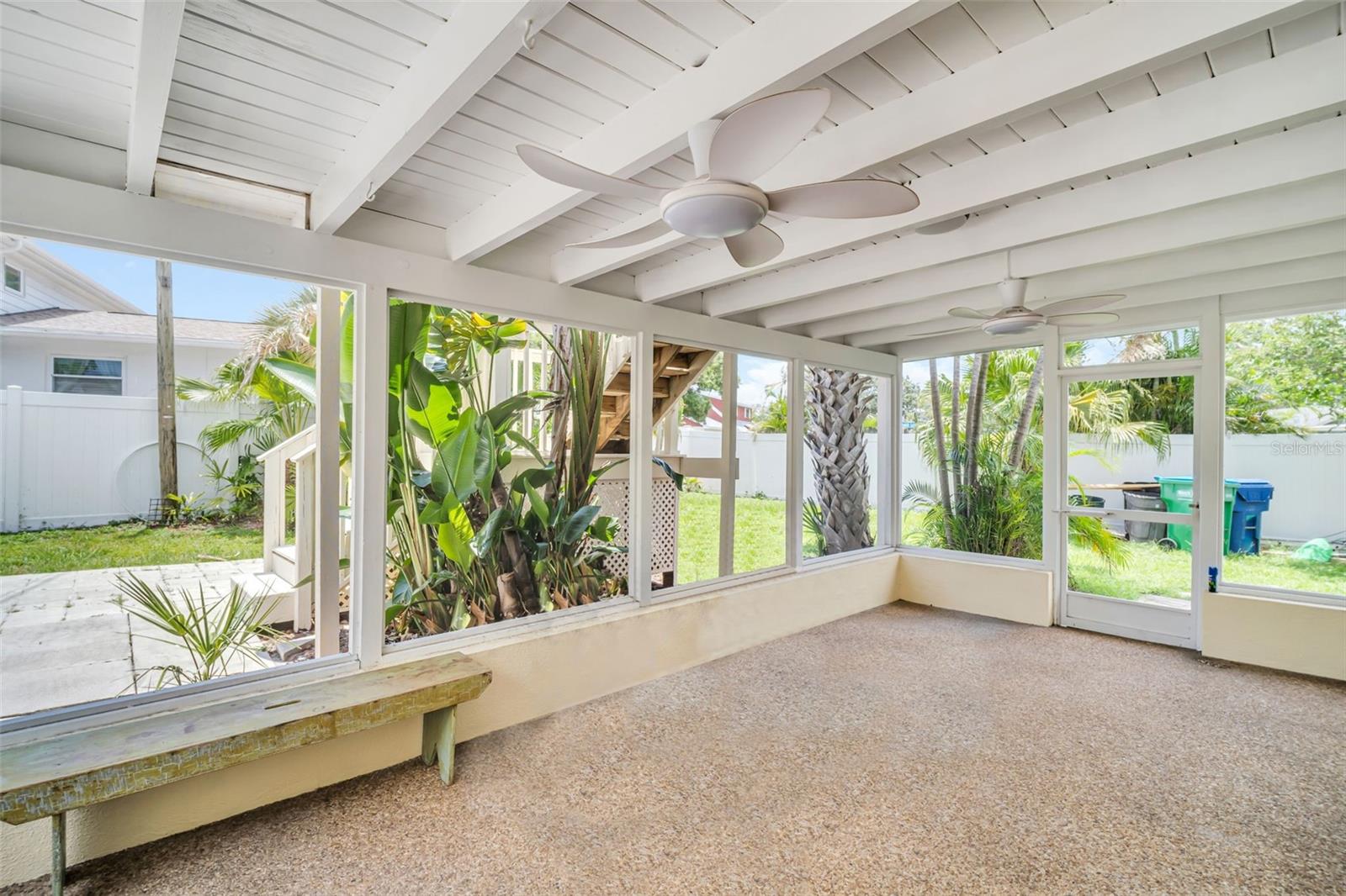 screened covered patio