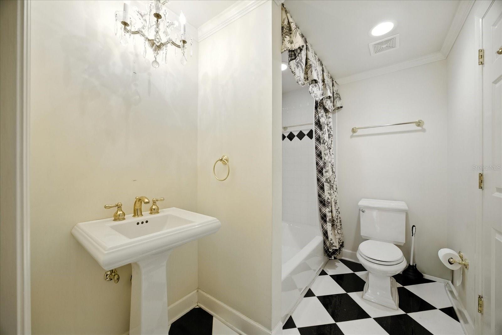 full bath adjacent to office or 5th bedroom conversion