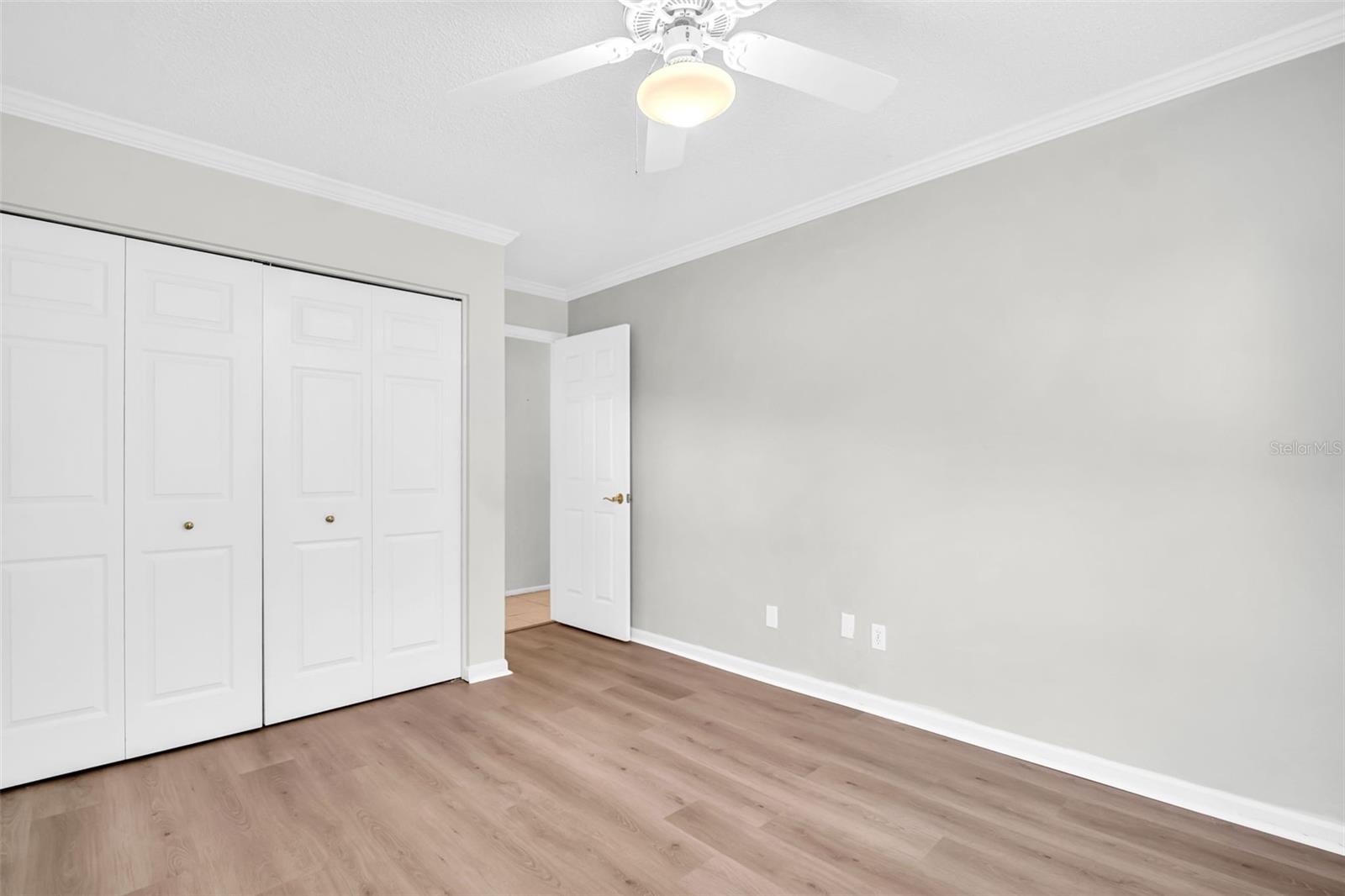 Large built in closet & perfectly located across from the hall bath~