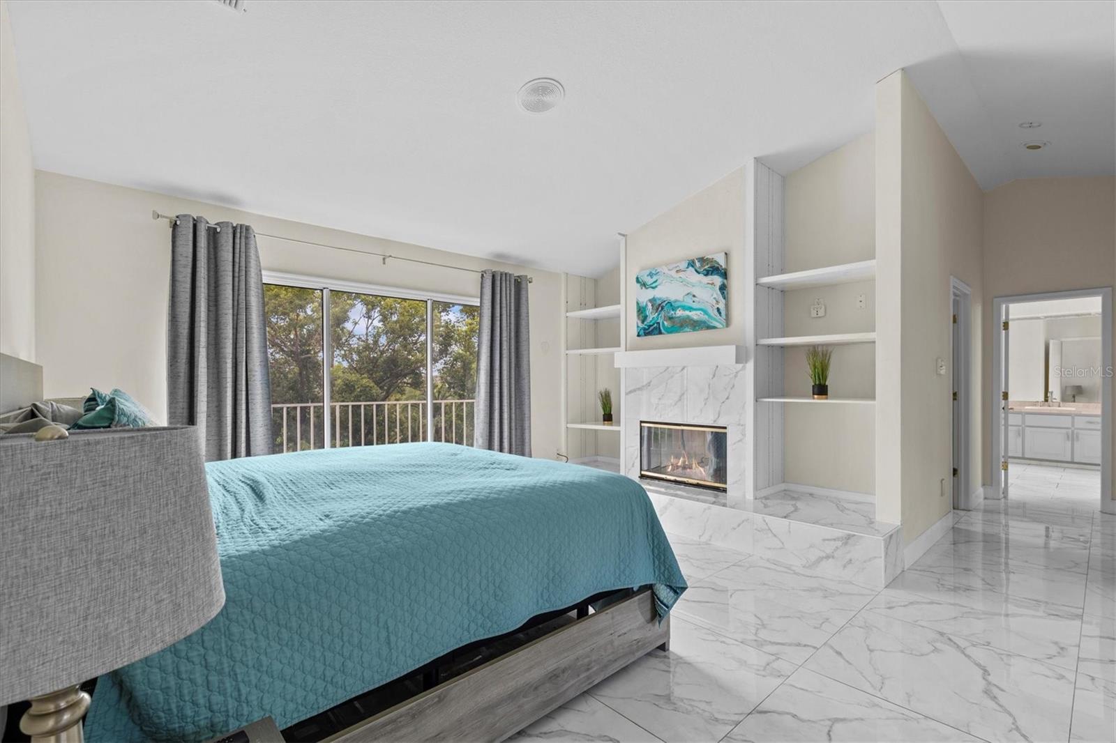 MASTER BEDROOM WITH FIREPLACE