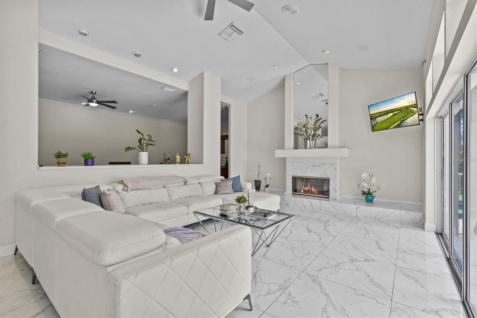 FAMILY ROOM WITH FIREPLACE