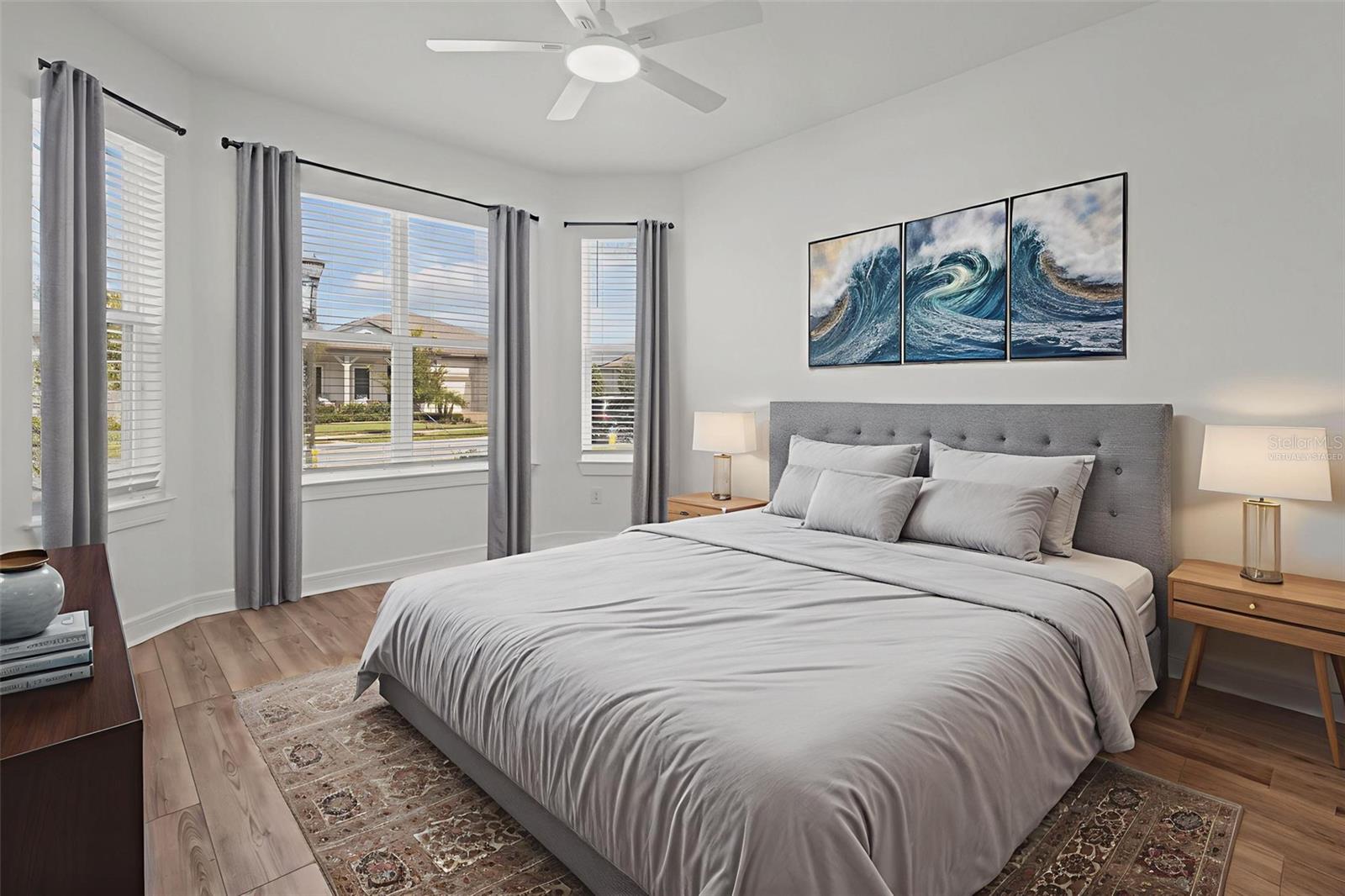 Virtually staged bedroom 2