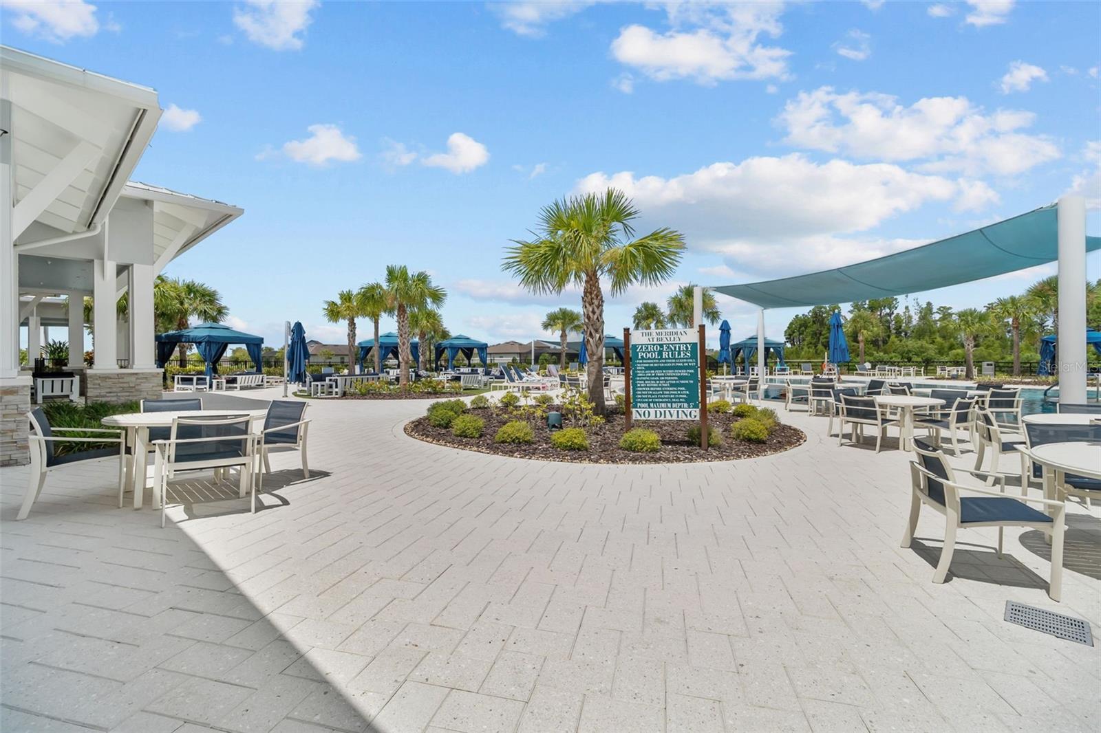 Covered outdoor seating for year-round enjoyment.