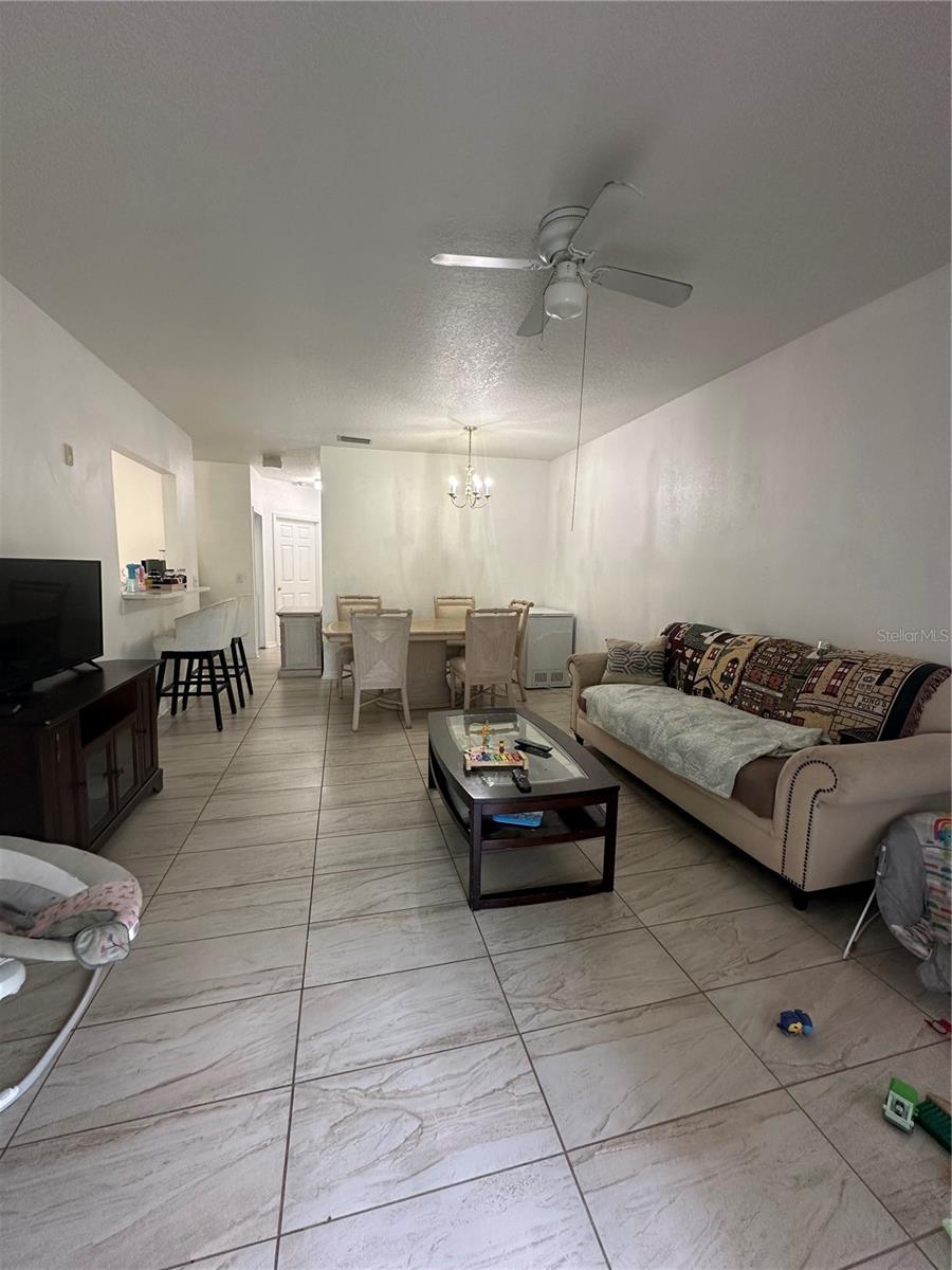 Living/dinning room view from balcony