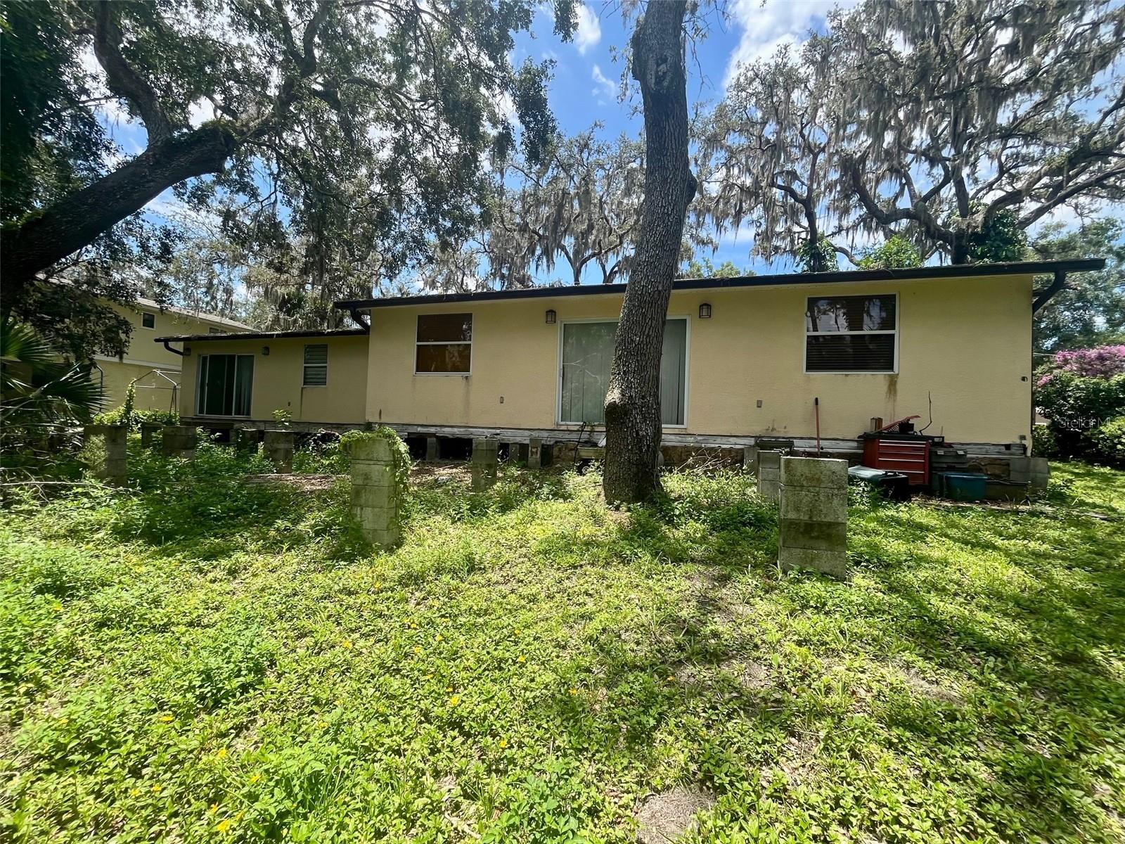 Rear view of home