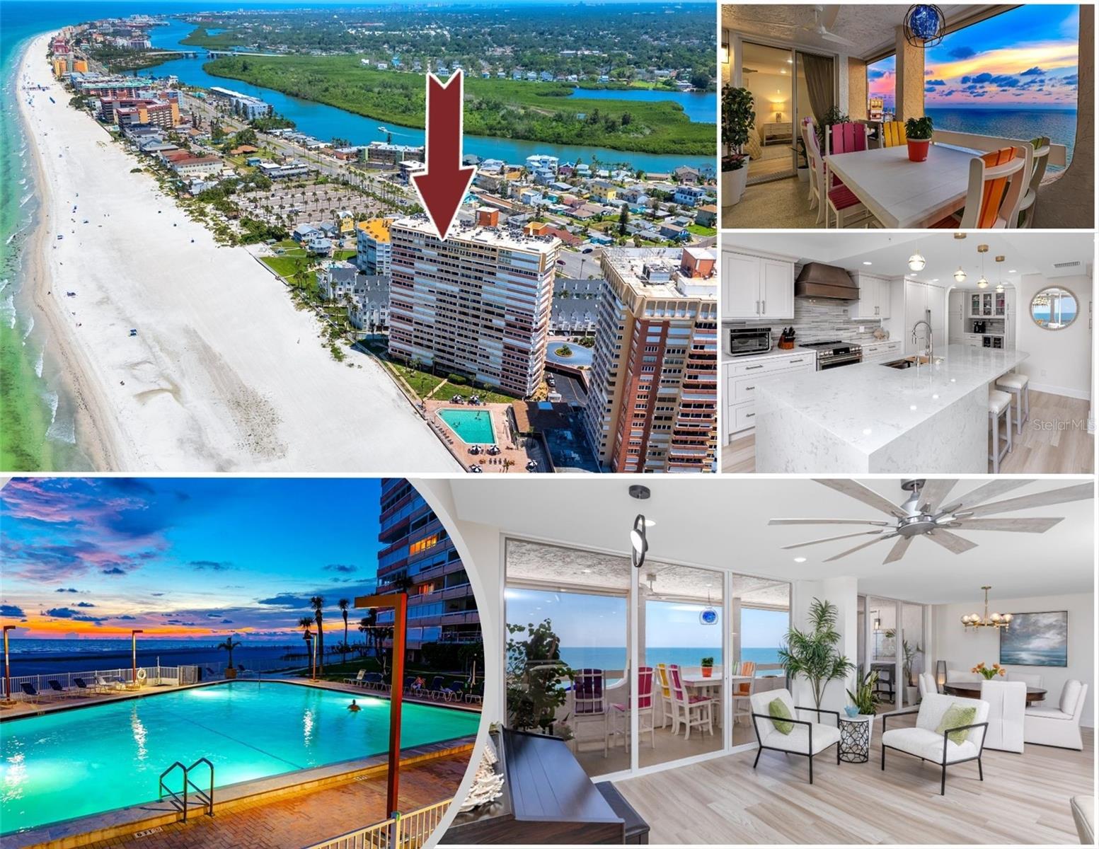 Beach Front Condo on the sand at Redington Shores, Florida