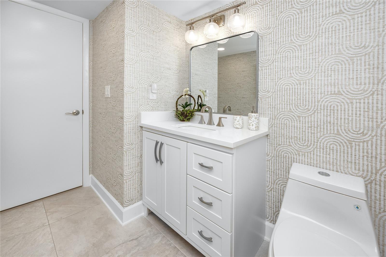 Half Bathroom at 17940 Gulf Blvd, #17C, Redington Shores, FL 33708