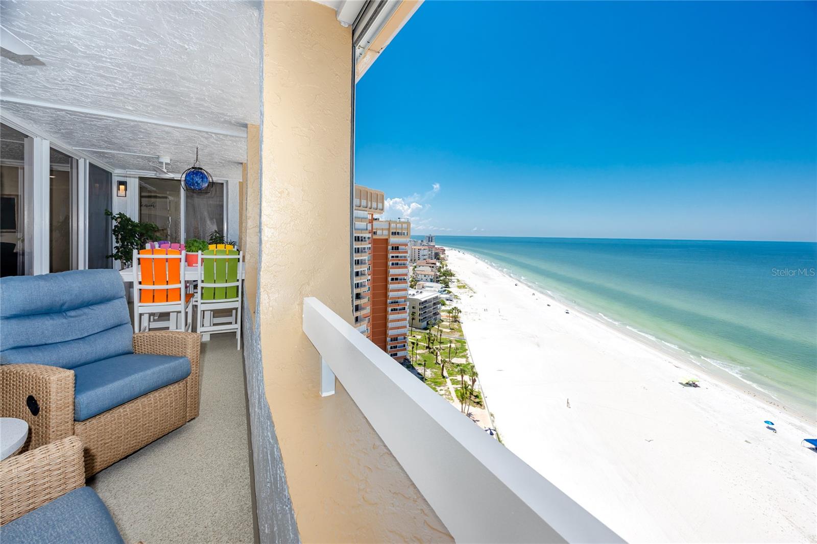 Beach View from Balcony at 17940 Gulf Blvd, #17C, Redington Shores, FL 33708