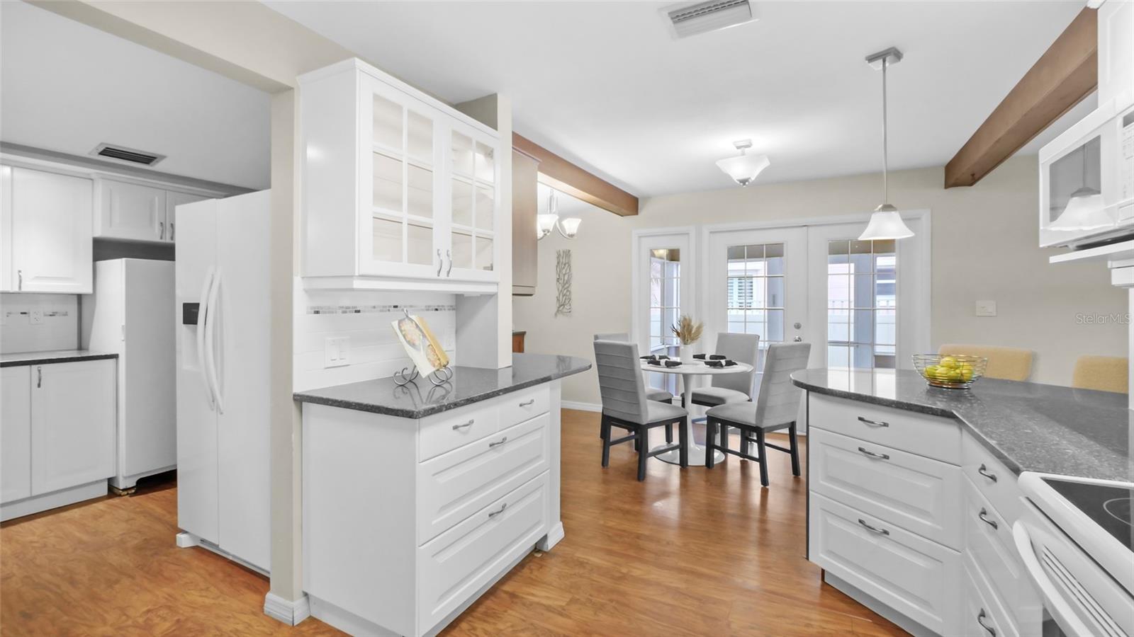 Large, open feel galley kitchen