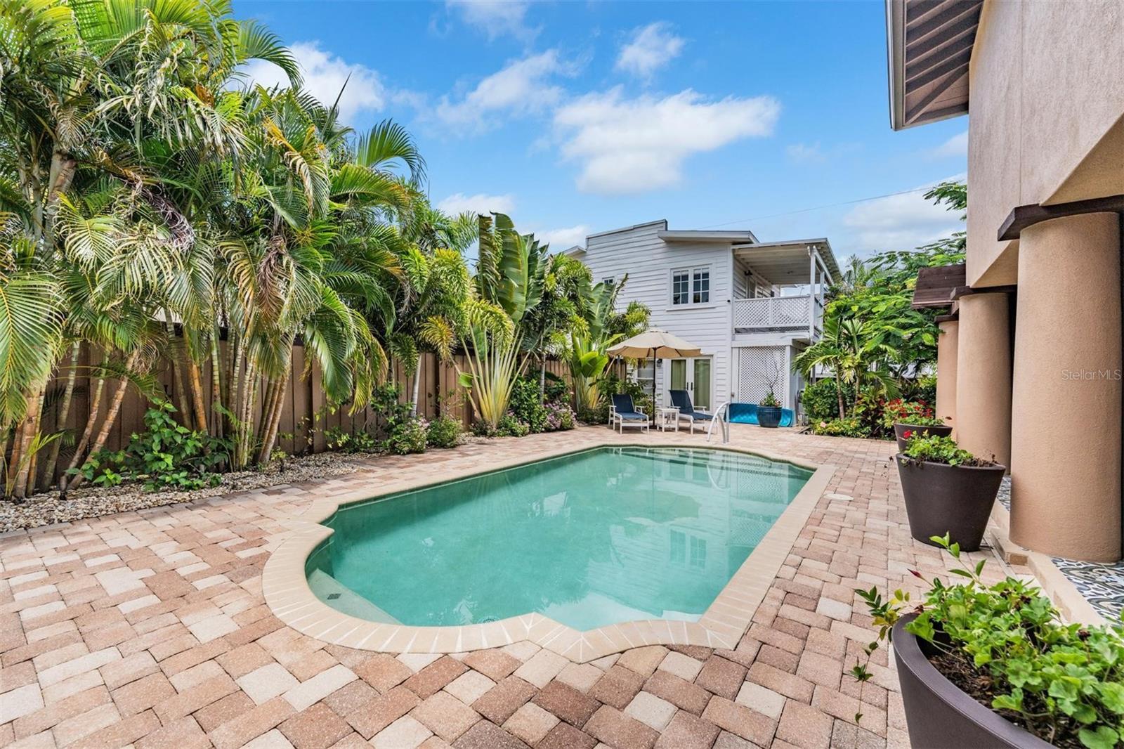 Salt water heated pool