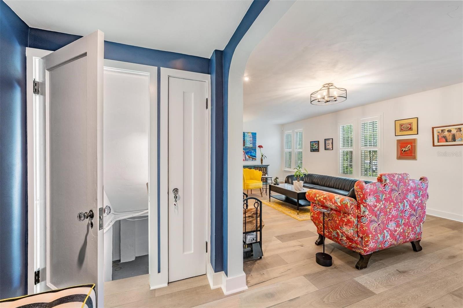 Entry to basement off the Parlor