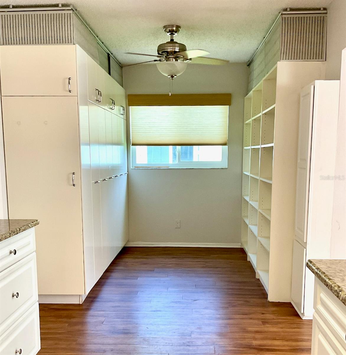 Kitchen extended area, pantry cabinets and shelf storage